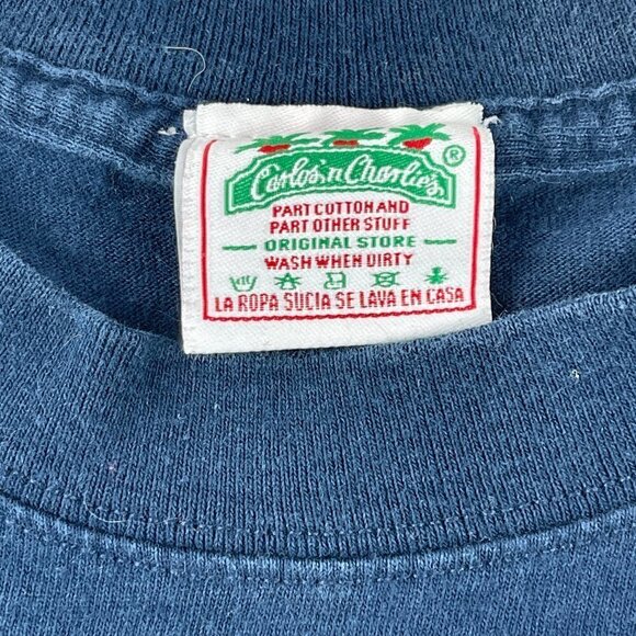 Carlos N Charlies Tshirt Mens Blue Short Sleeve Graphic - Picture 8 of 8